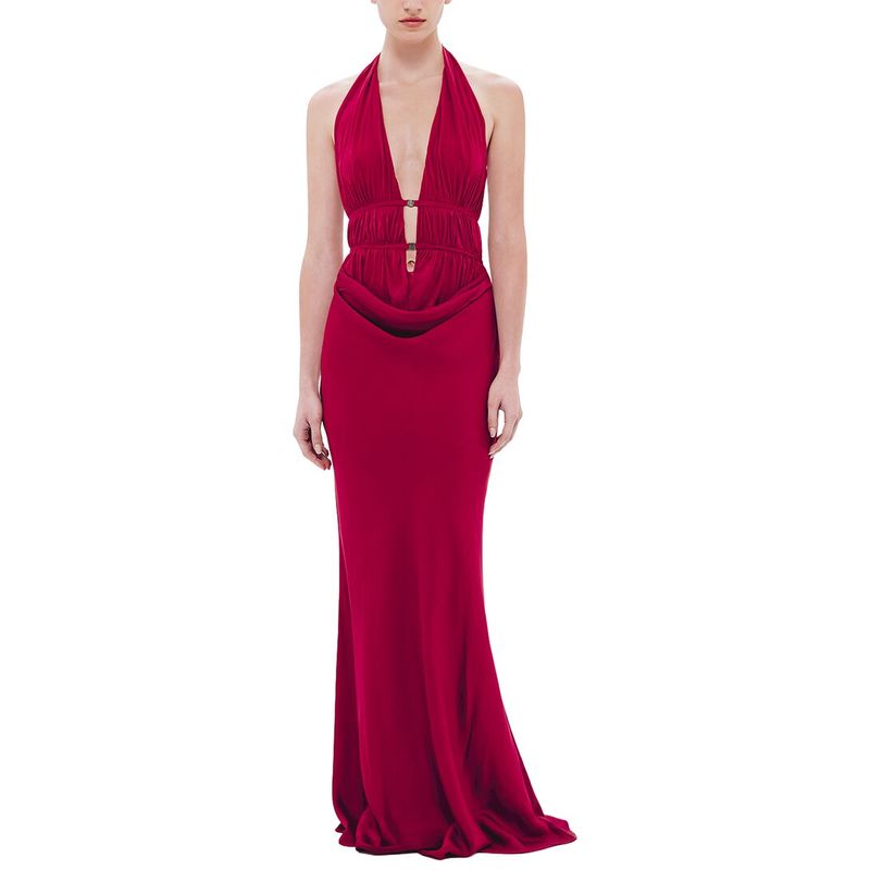 Misha Womens The 'Celine' Satin Dress, Red